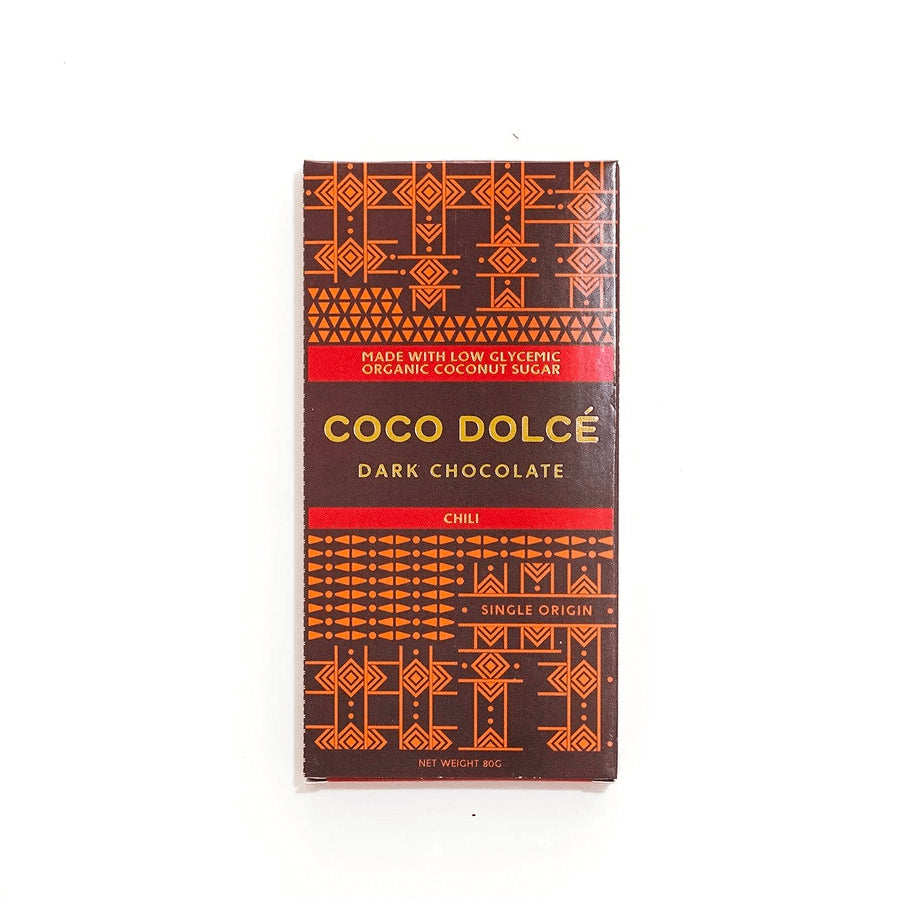 Coco Dolce Premium Dark Chocolate with Chili | 80g – Spicy Bean-to-Bar Filipino Chocolate