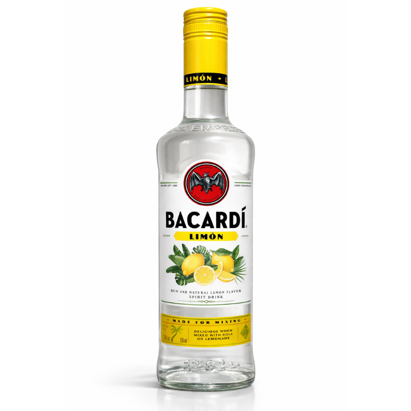 Bacardi Limón Rum with Natural Lemon Flavors | 700ml