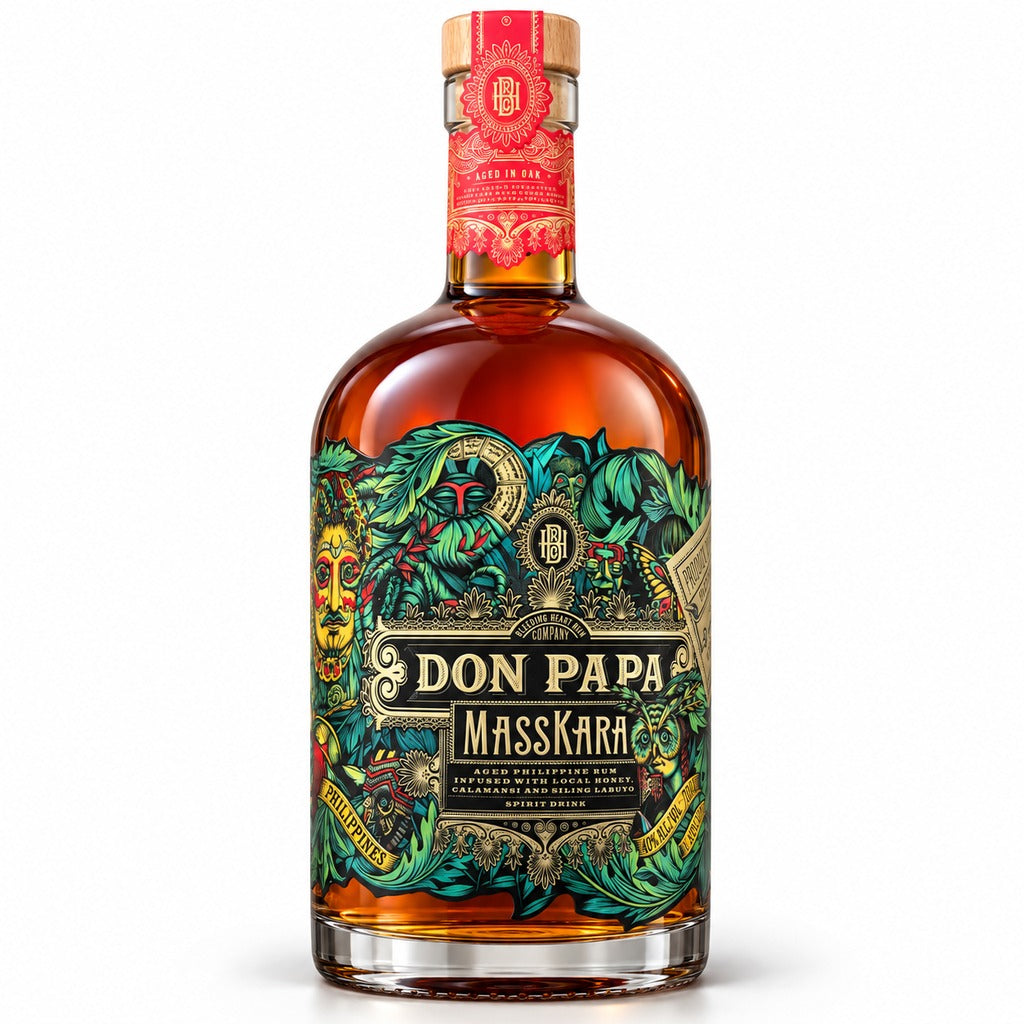 Don Papa MassKara Aged Philippine Rum bottle, 700ml.