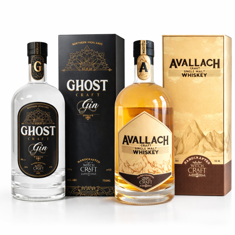 Ghost Craft Gin & Avallach Single Malt Whiskey Bundle – Premium Craft Spirits Duo