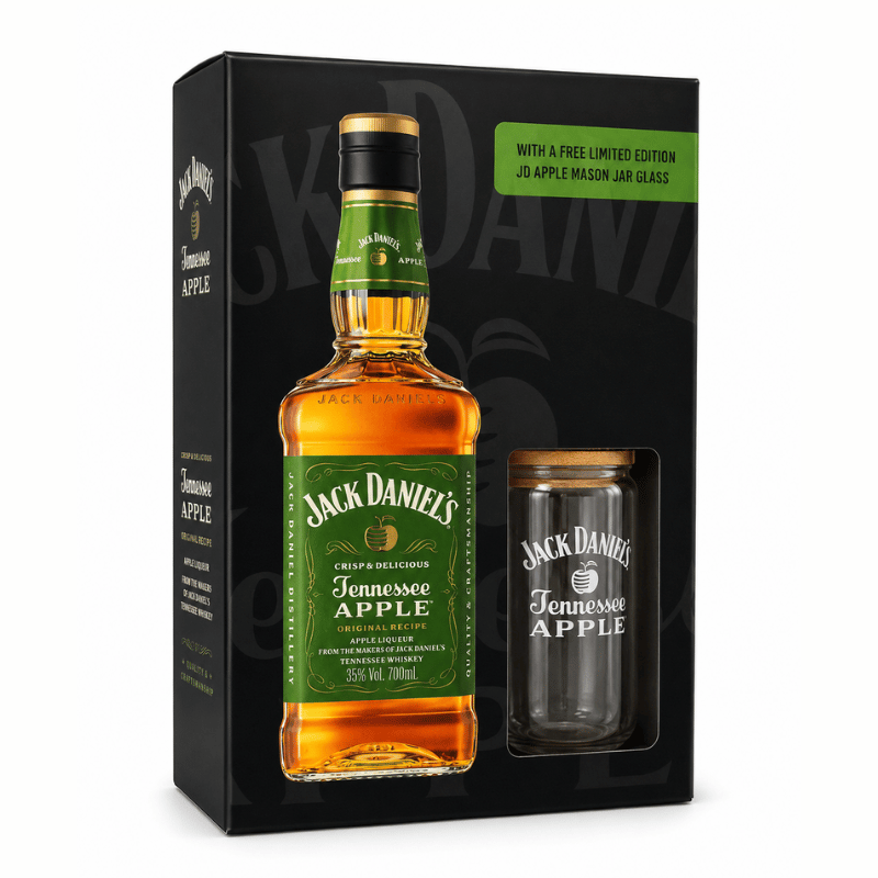 Jack Daniel's Tennessee Apple Limited Edition Gift Box with Mason Jar Glass