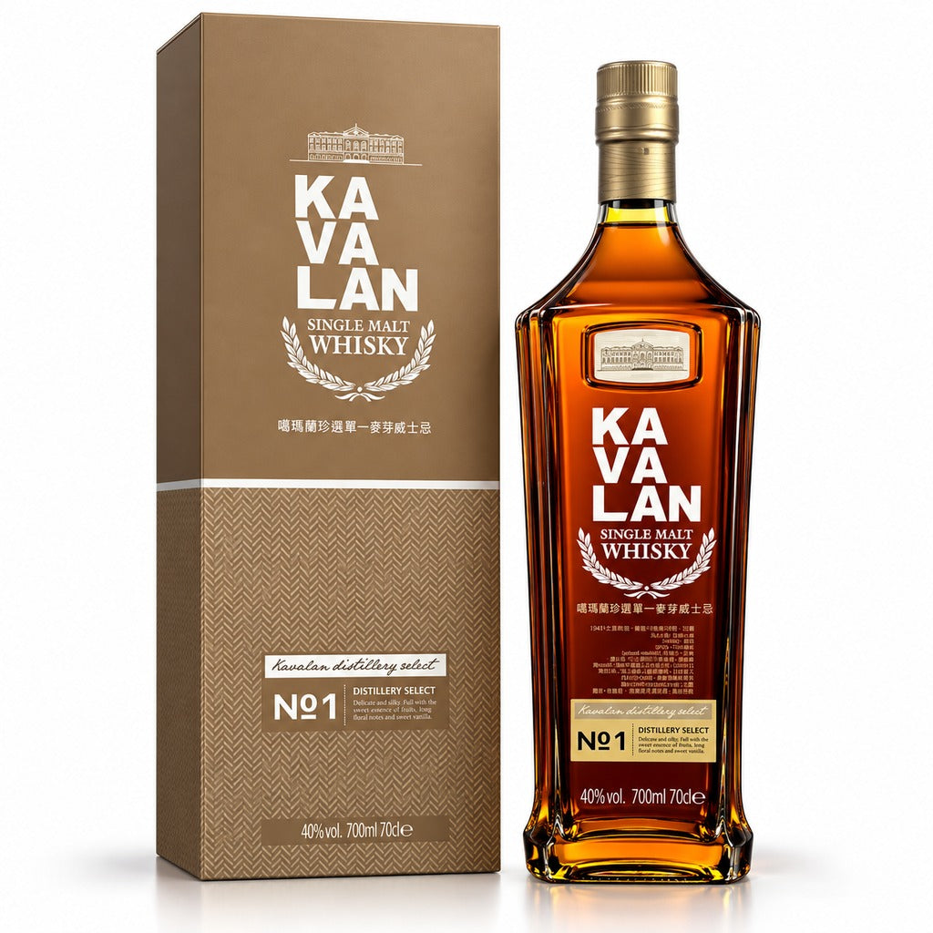 Kavalan Distillery Select No. 1 Single Malt Whisky 700ml bottle with gift box