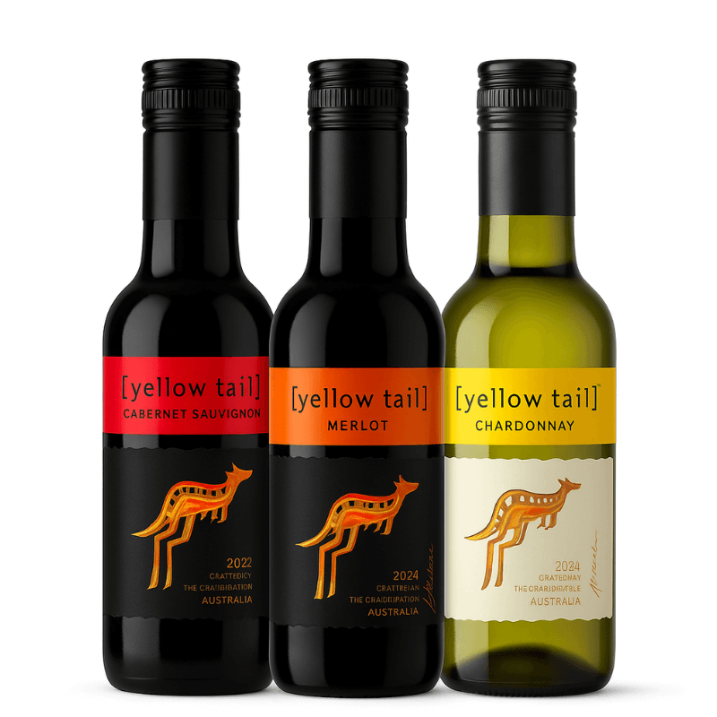 Yellow Tail Joey Bundle (3 x 187ml Mini Bottles) – Cabernet Sauvignon, Merlot, & Chardonnay