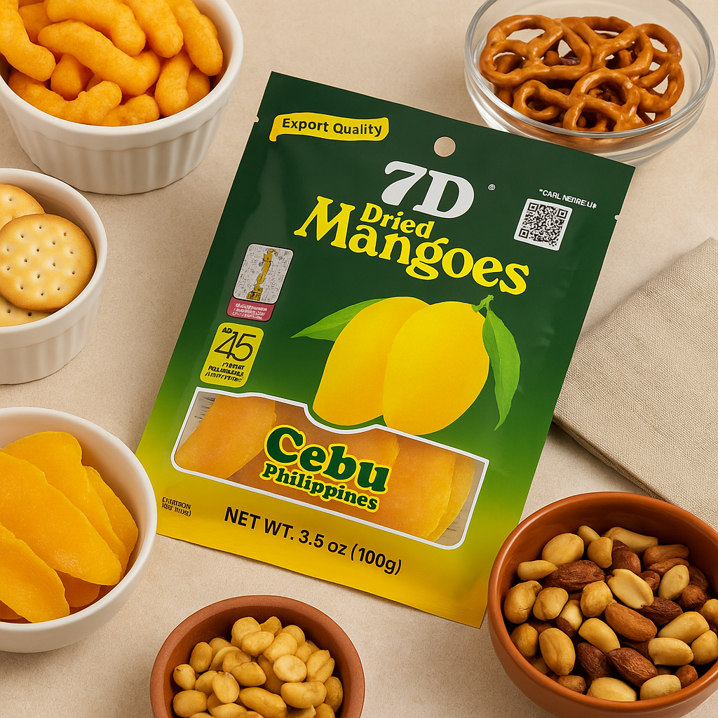 7D Dried Mangoes 100g (Cebu Philippines) — Premium Export Quality Dried Mango Snack