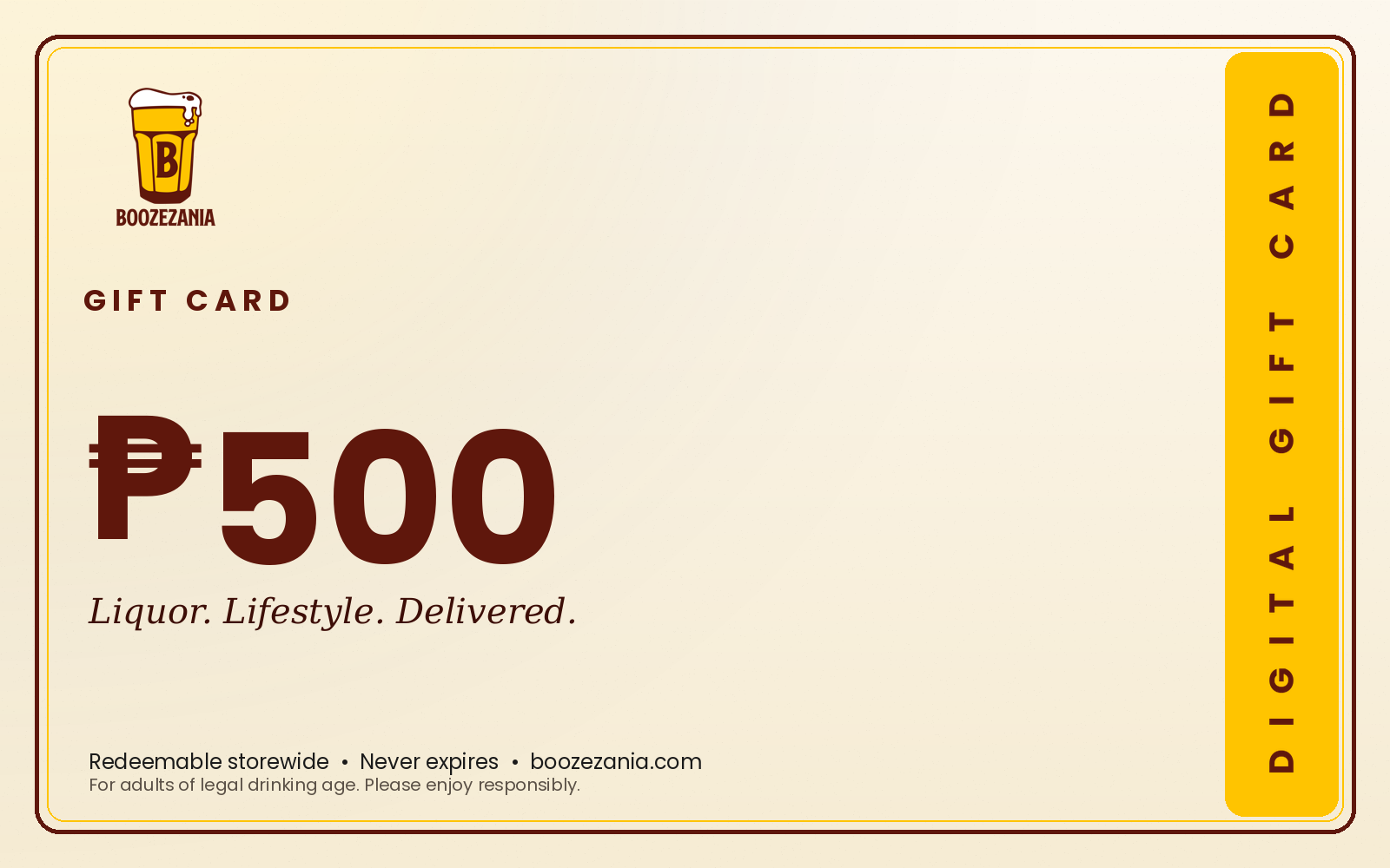 BoozeZania Gift Card — ₱500 denomination