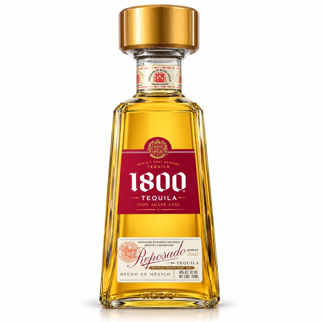 1800 Tequila Reposado 100% Agave Azul bottle, 750ml.