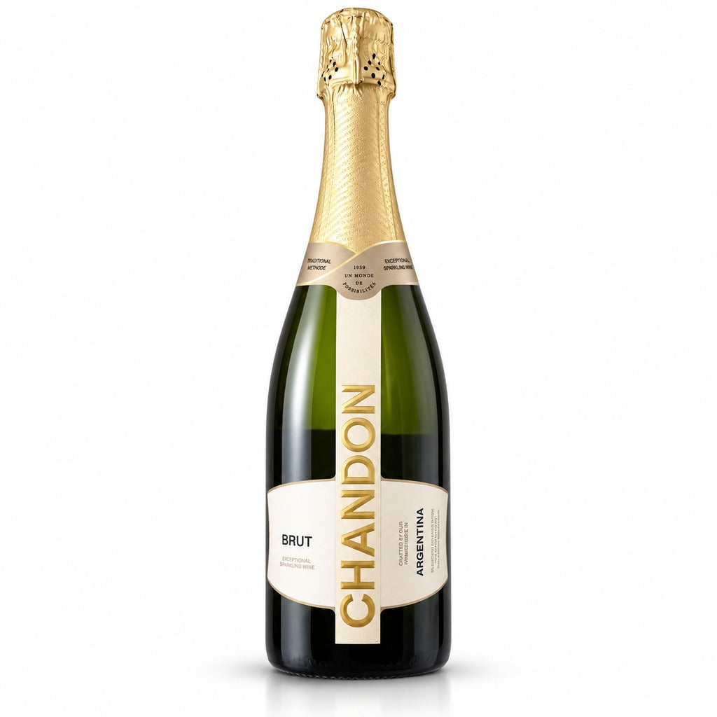 Chandon Brut sparkling wine bottle, 750ml.