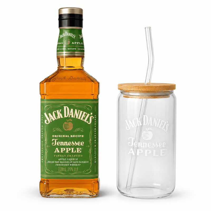 Jack Daniel's Tennessee Apple 700ml Gift Set with Limited Edition Mason Jar Glass and Premium Gift Box