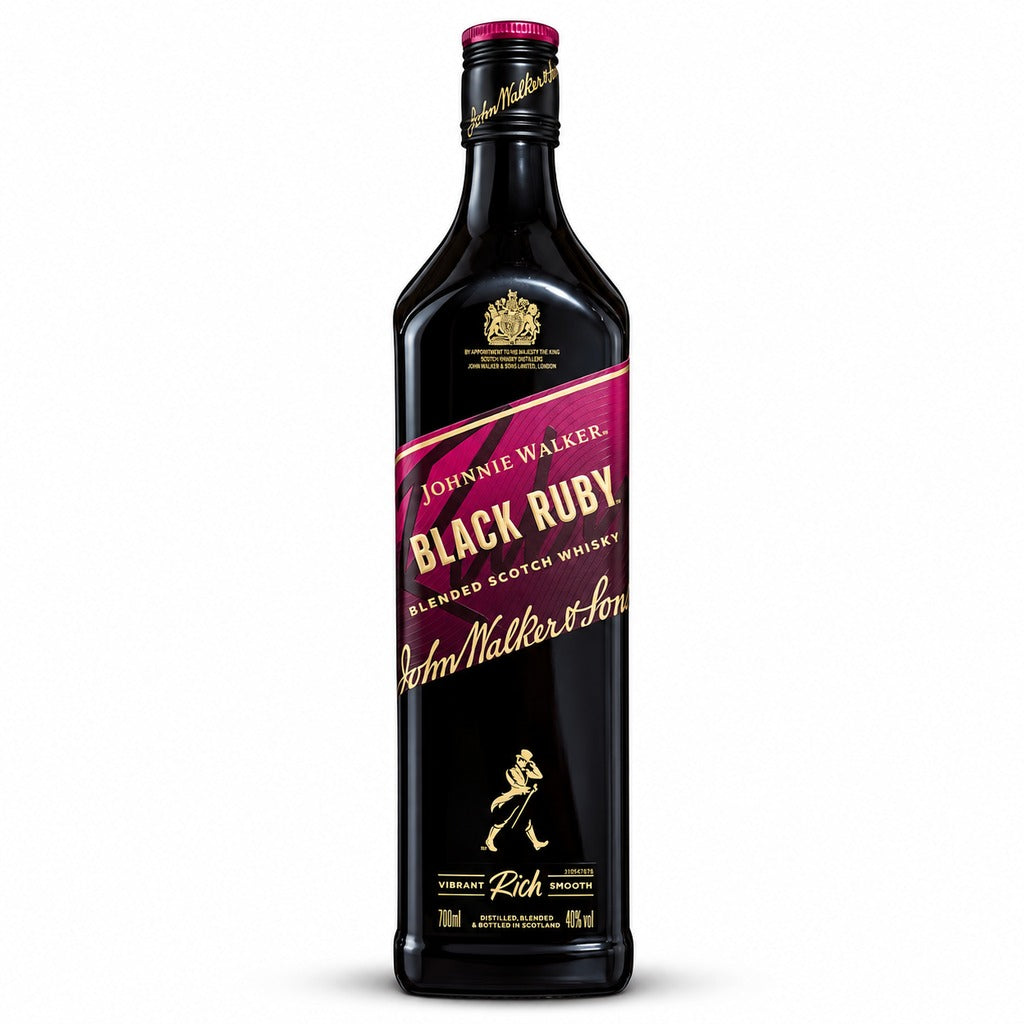 Johnnie Walker Black Ruby Blended Scotch Whisky 700ml bottle, front view