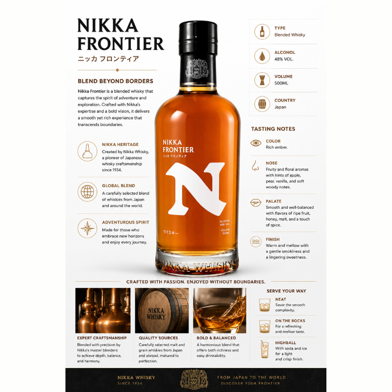 Nikka Frontier Japanese Blended Whisky | 500ml