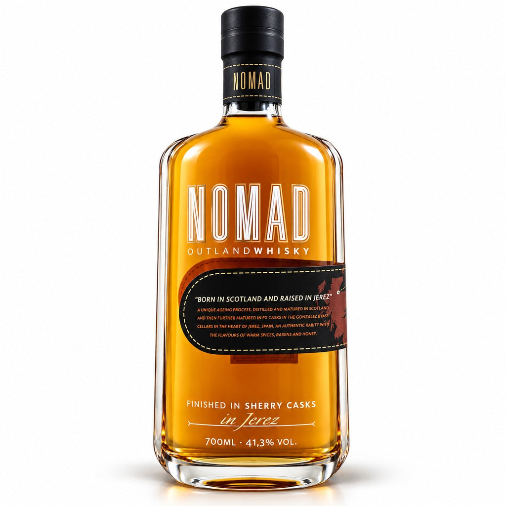 Bottle of Nomad Outland Sherry Cask Whisky 700ml on a white background
