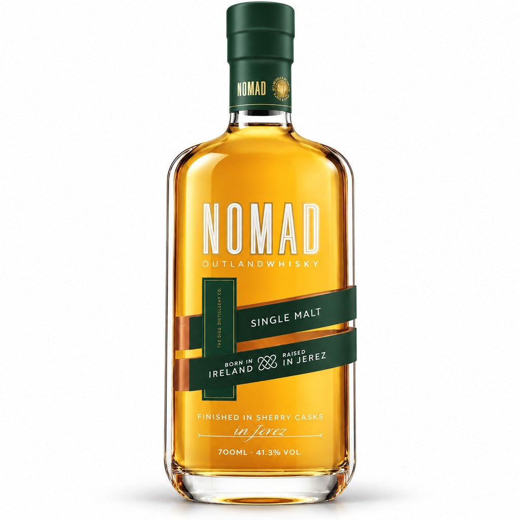Bottle of Nomad Outland Single Malt Whisky 700ml on a white background