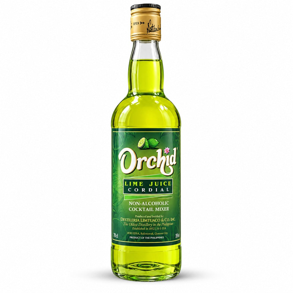 Orchid Lime Juice Cordial non-alcoholic cocktail mixer bottle, 700ml.