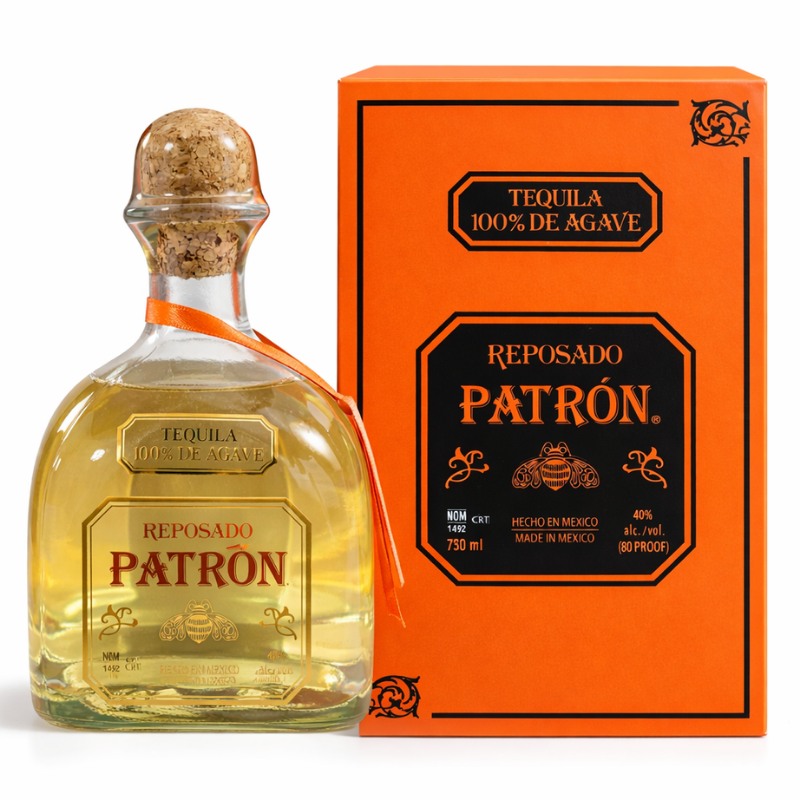 Patron Reposado Tequila – 100% Blue Weber Agave | Oak-Aged Premium Tequila 750ml