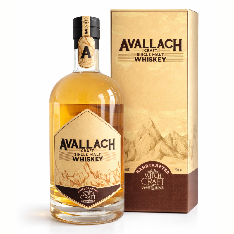 Avallach Craft Single Malt Whiskey 700ml bottle with gift box packaging, 40% ABV premium handcrafted whisky