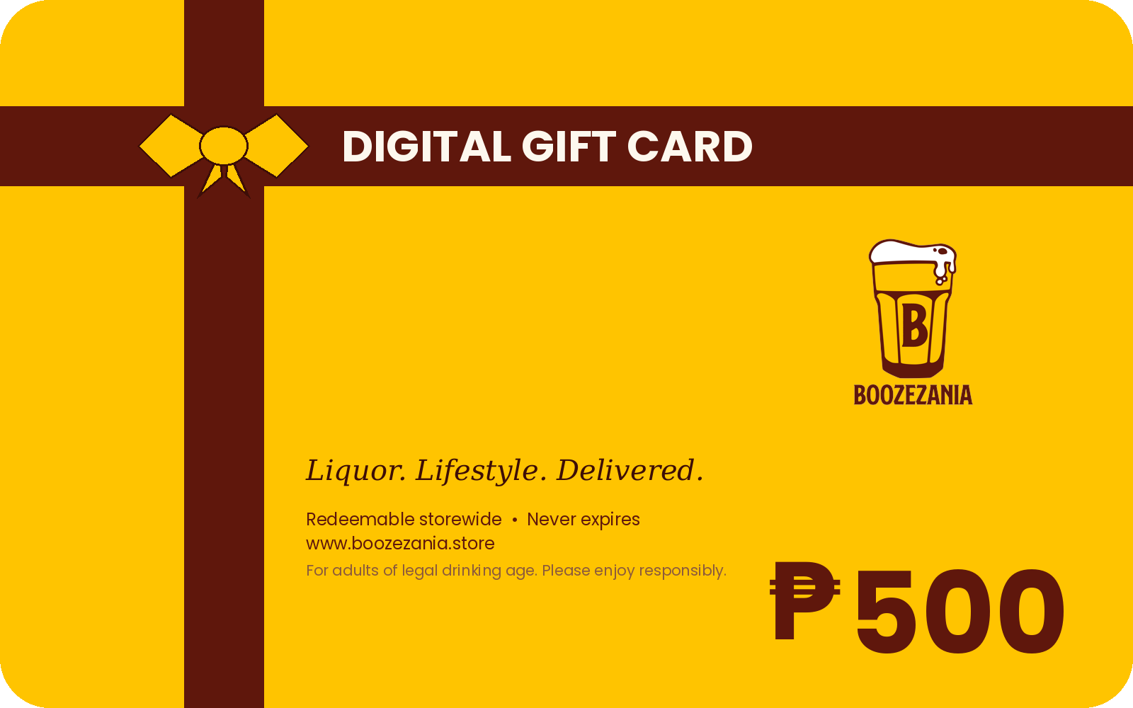 BoozeZania Gift Card — ₱500 denomination