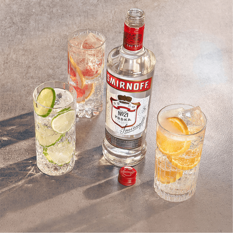 Smirnoff Red Label No. 21 Vodka | 700ml - Triple-Distilled Premium Vodka