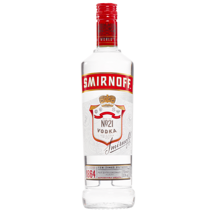 Smirnoff Red Label No. 21 Vodka | 700ml - Triple-Distilled Premium Vodka